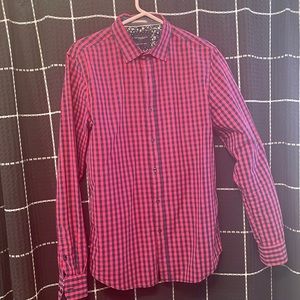 Red and Blue Button down dress shirt